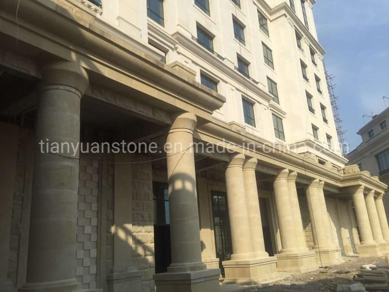 Simple Design Beige Sandstone/Marble Roman Column