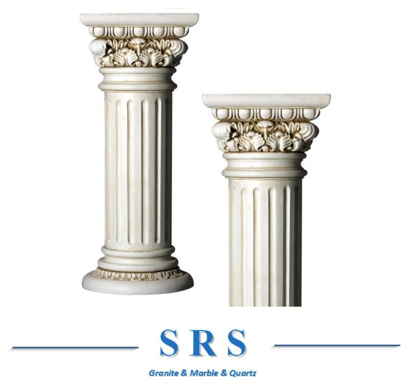 Natural Marble & Granite Stone Columns for Hotel/Villa/Shopping Mall/Infrastructual Projects Decoration