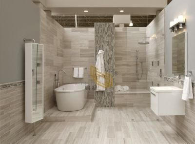 Beige Wooden White Marble Stone Tiles/Mosaic/Slabs for Bathroom/Villa