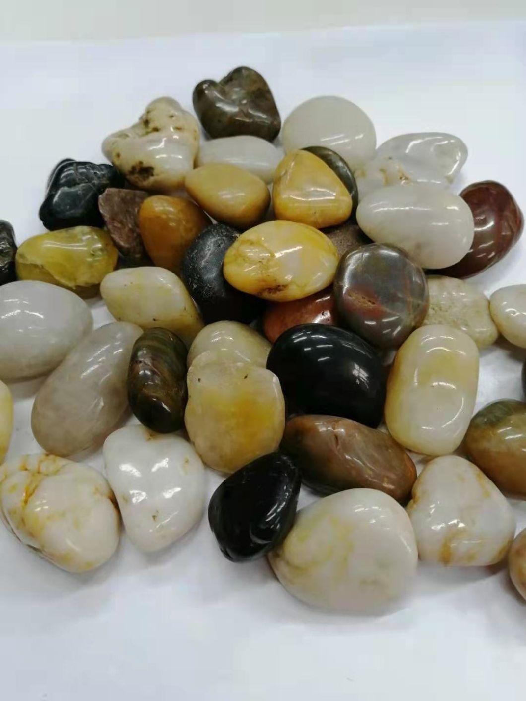 Polished Black Pebbles Stone River Rock Landscape Decorative Gravel Landscaping