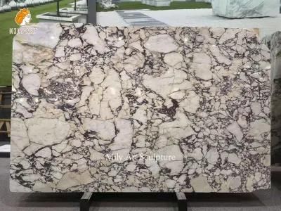 Luxury Polished Customized Size Natural Stone Italy Carrara Purple Marble Floor Tile
