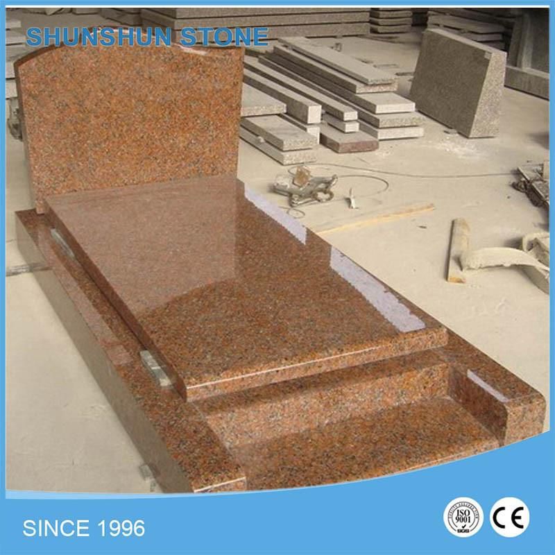 European Design Multicolor Red Granite Headstone Factory