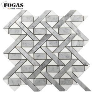 Triangle Marble Bianco Carrara Stone Tile Mosaic Backsplash