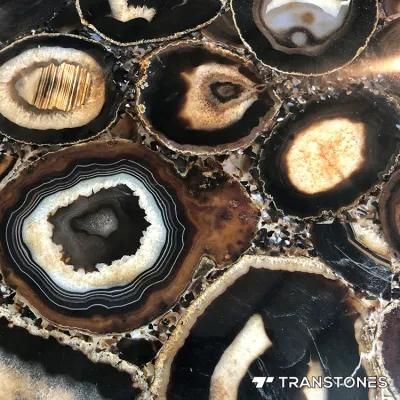 Interior Decorated Building Material Translucent Natural Agate Counter Top
