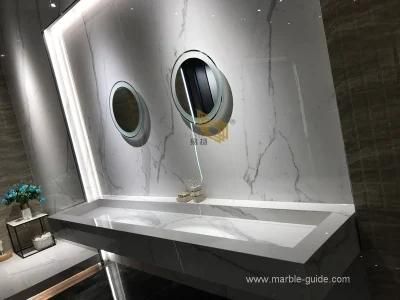 Pure White Sintered Stone 1600*2800mm Thin Big Slab for Kitchen/Bathroom/Vanity/Table/Countertop