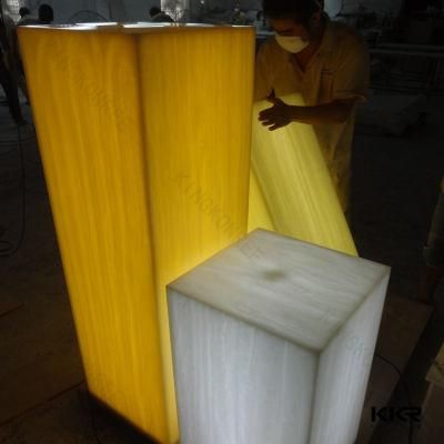 6mm Solid Surface Sheet Translucent Acrylic Sheet Resin Stone for Bar Club