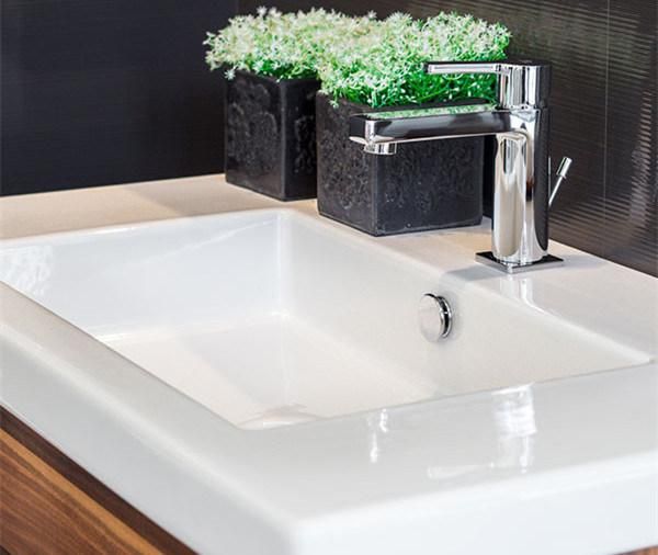 Solid Surface White Marble Vanity Top for Bathroom