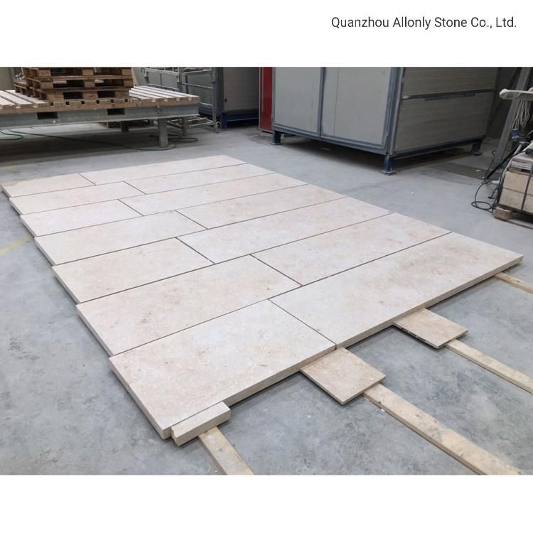 Outdoor Sealed Portugal Beige Limestone Tiles for Floor