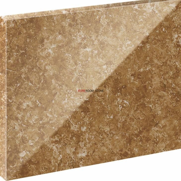 Dark Yellow Quartz Stone for Kitchen Counter Top