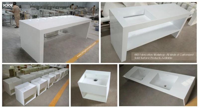 Kkr Factory Custom White/Black/Grey/Beige/Blue/Green Granite/Marble/Artificial Marble/Quartz Stone Kitchen Bathroom Island/Table/Bar/Counter Vanity Tops