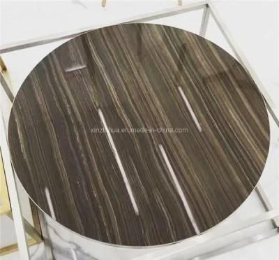 Eramossa/Obama/Imported Brown/Wood Marble Solid Surface/Bullnoosed Kitchen Island Prefabricated Table/Bathroom/Vanity Tops