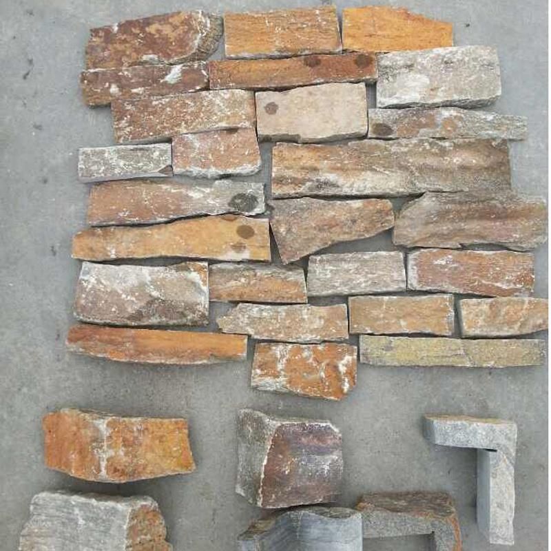Garden Decorative Natural Rusty Quartz Wall Loose Fieldstone