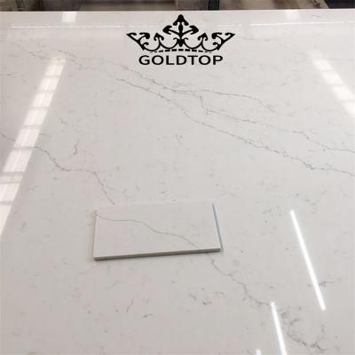 Artificial Polished/Honed 3200X1600mm Calacatta White/Black/Grey Venatino Statuario Quartz Slab for Kitchen/Bathroom Slab/Tile/Worktop