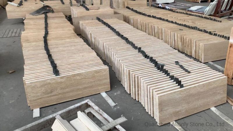 Building Material Natural Marble Beige Travertine Tile for Wall Cladding Design