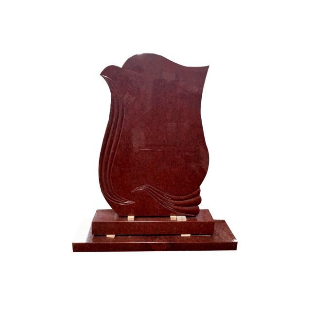 Indian Red Granite Memorial Blank Upright Headstone for Cemetery Graves