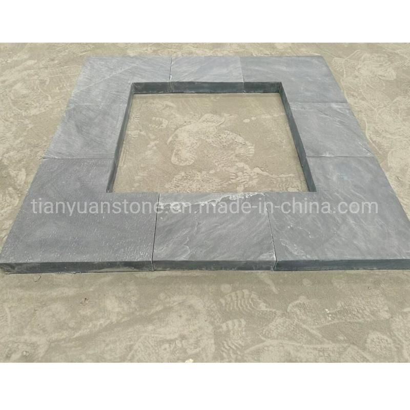 Riven Black Slate Driveway Paving Stone, Patio Cobble Stone