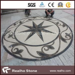 Round Star Design Marble Stone Water Jet Pattern/Medallion for Flooring