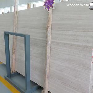 White Wood Veins Marble Big Slab &amp; Thin Tile for Indoor Decoration, Flooring, Countertop