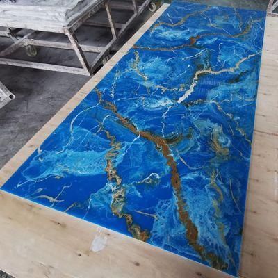 2022 Blue Color Alabaster Backlit Stone for Feature Wall