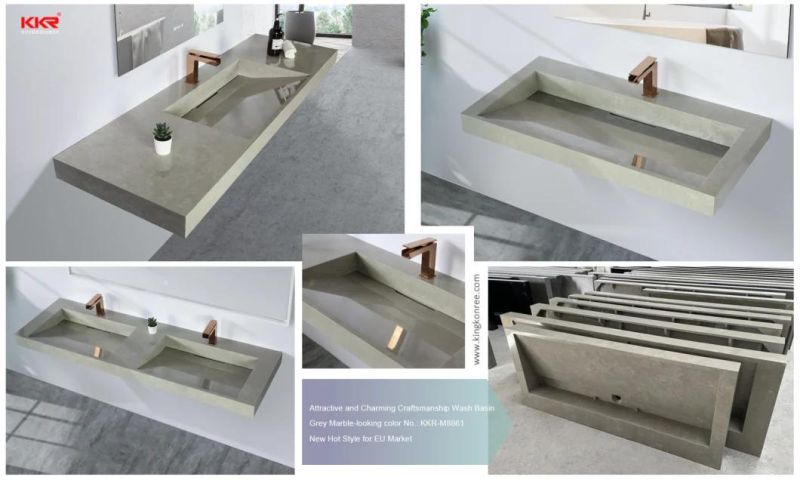 White Marble Customized Bathroom Vanity Top for Hotel Decoration
