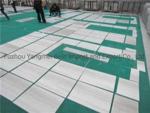 White Wood Vein Marble Floor Wall Tile and Threthold Tiles White Wood Cross Cut