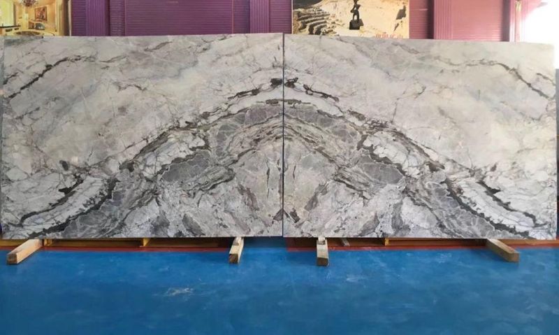 Grey/White Natural Slabs Marble for Floor/Wall/Kitchen/Bathroom/Countertops Decoration