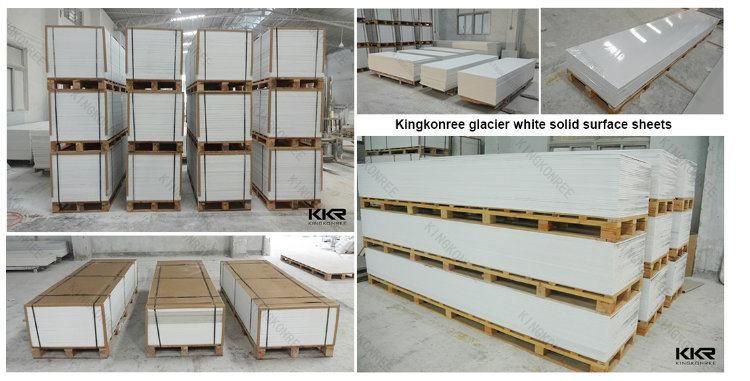 Glacier White Corian Acrylic Solid Surface Sheet for Shower Wall Panel