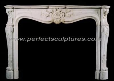 China Carrara White Marble Fireplace Surround with Low Price (QY-LS665)