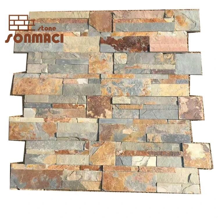 Rusty Slate Interior Wall Stone Panel Decoration