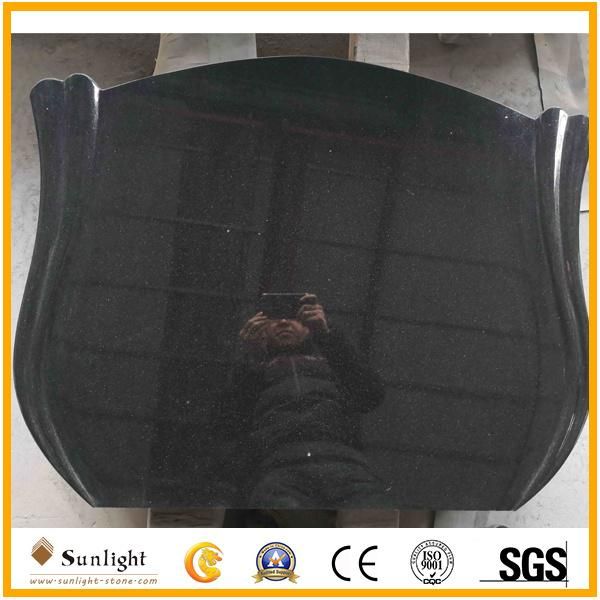 Russian Style Absolute Black Granite Memorial Monument Tombstone