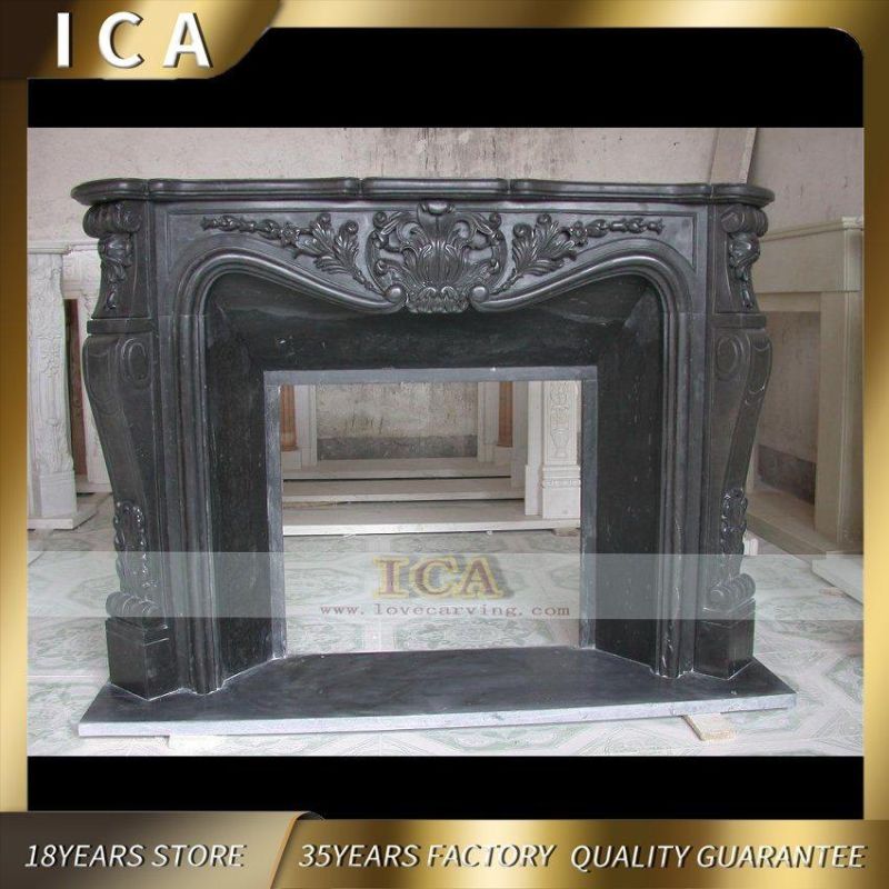 Simple Style Modern Stone White Marble Fireplace Mantel for Home