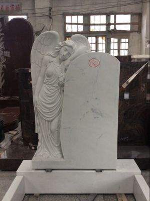 Cemetery Headstone Granite Monument with Angel Engraving