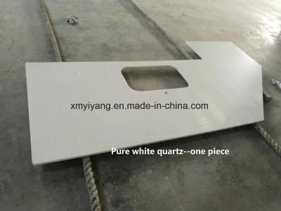 Pure White Quartz Kitchen/Bathroom Countertop Factory Engineered Stone Wholesale