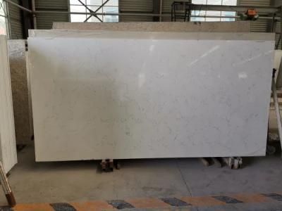 Artificial Quartz Slabs White Calacatta Carrara Quartz Stone for Countertop Encimera De Cuarzo Factory Supplier