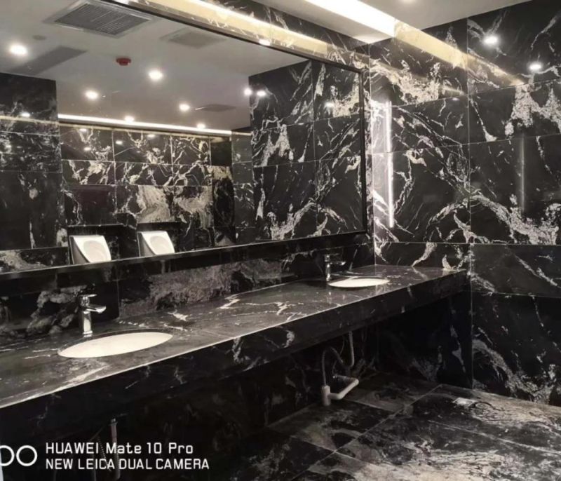 Natural Black Marble Countertops/Vantiy for Kitchen/Bathroom/Construction Hotel Project Wholesale