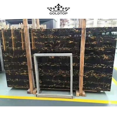 Black Golden Porter Chinese Italy Marble Slab for Vanity Top and Tile
