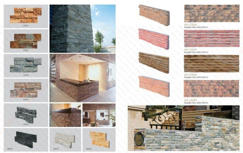 Slate Natural Finishing for Wall Covering/ Veneer Slate for Exterior Wall Culture Stone