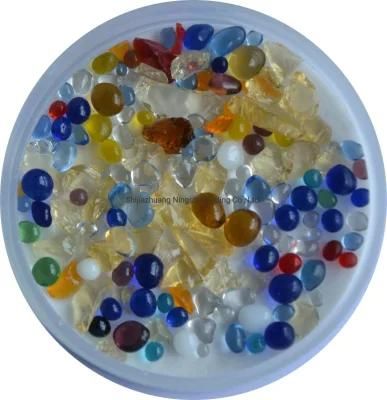 Premixed Glass Pebble Glass Bead for Round Pebble Glass Tile Mosaics