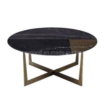 Stainless Steel Coffee Table Sets with Marble Top for Home and Hotel