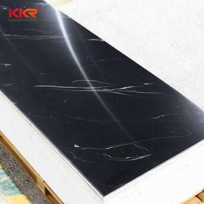 Interior Wall Corian Sheet Black Artificial Marble Korean Marble Acrylic Solid Surface for Shower Panels