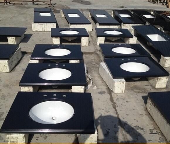 Hot Sell Absolute Black Granite Countertops Shangxi Black Granites Kitchen Countertops