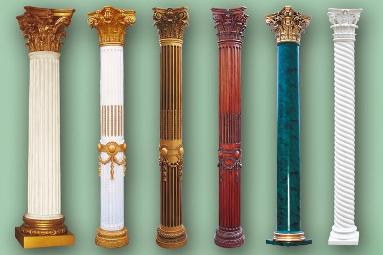 High Quality Classic Fiberglass Decorative Roman Pillar for Outdoor