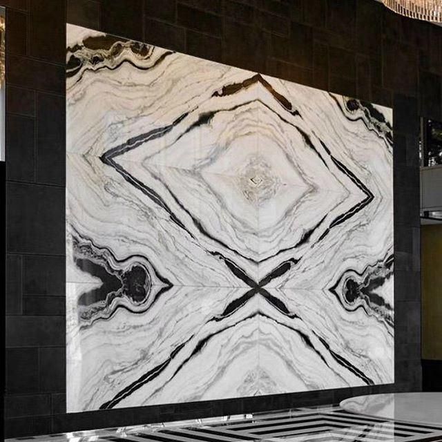 Panda White Marble Slabs for Wall/Background/Stairs/Interior Design
