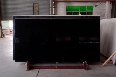 Pure Black Work Top Artificial Quartz Stone Countertop Home Decoration Anti Faded