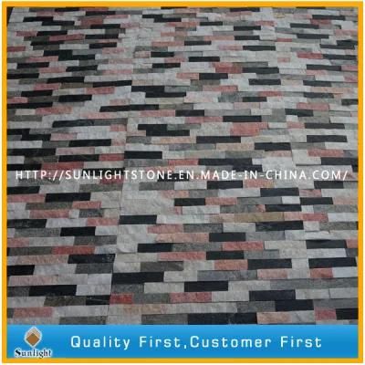Red/Black/White Quartz Culture Stone for Wall Cladding
