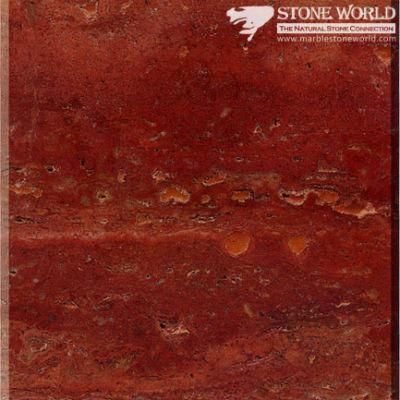 Polished Red Travertine Slabs for Flooring &amp; Wall (MT083)