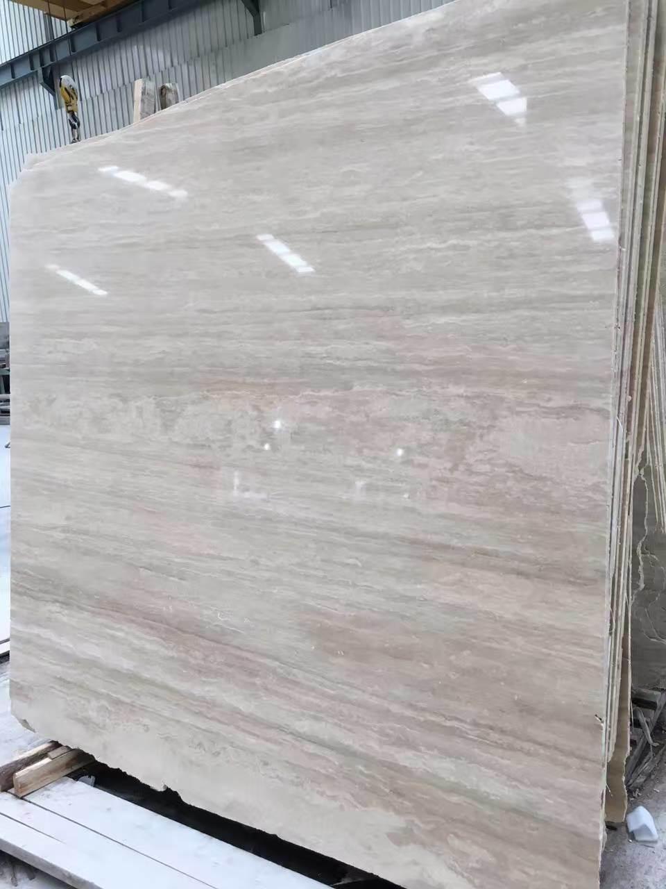Polished Beige Traveltine Stone, Natural Stone, Building Material