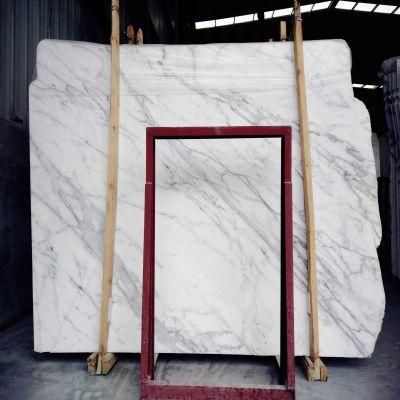 Premium Statuario White Marble Slab for Interior Decoration Factory Price