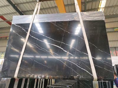 Calacatta Black Marble Slab for Building Decoration