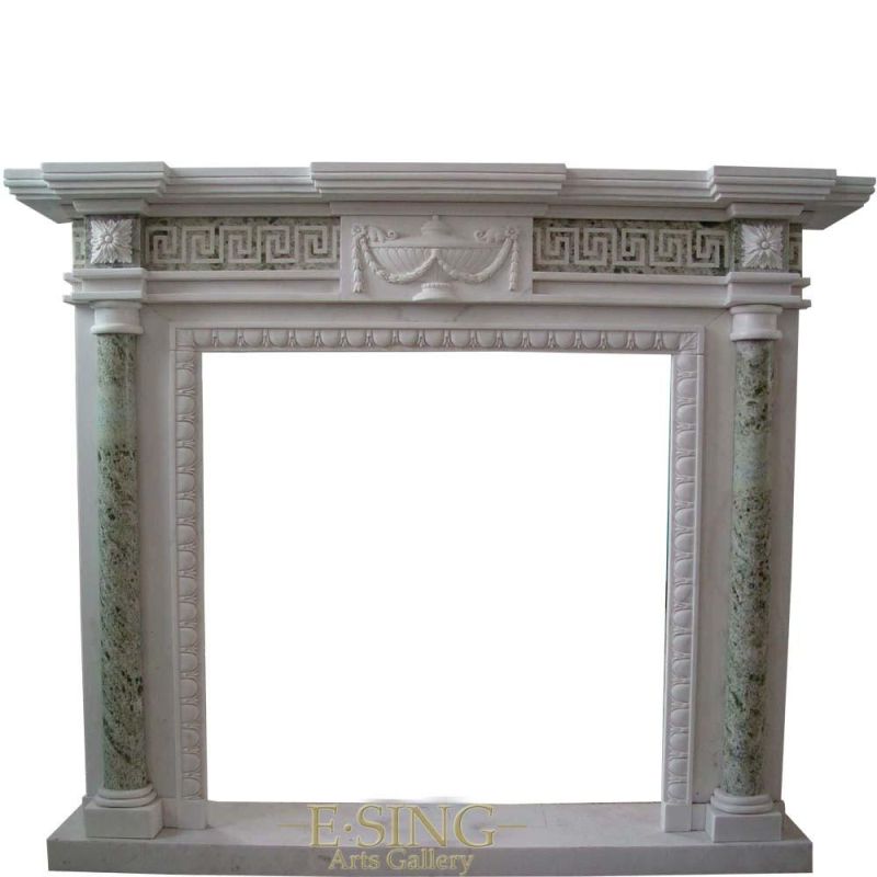 Indoor Mix Color Marble Fireplace Mantel for Decoration